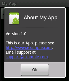 Android About Box