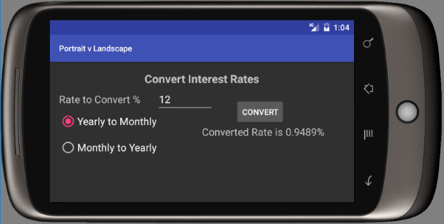 Android Landscape Layout Corrected