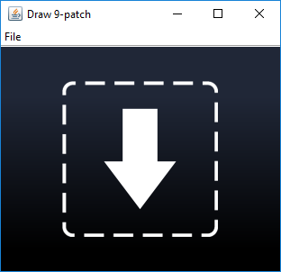 Opened draw9patch program.