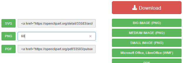 Generate a PNG from openclipart.org