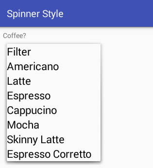 Android Spinner Style Change