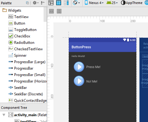 Adding Android Studio Widgets