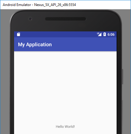 Simple app on an AVD