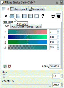 Inkscape Fill and Stroke Dialog