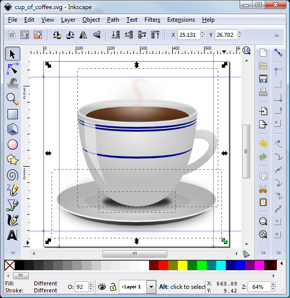 Resize in Inkscape Using Guides