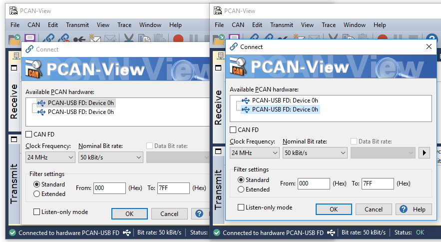 Setting CAN Bus Baud Rate