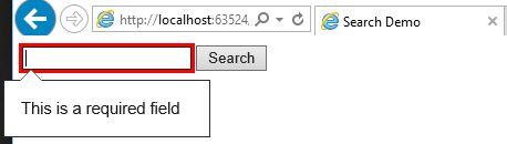 Search Box Required Attibute