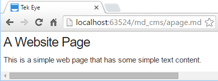 A simple web page generated from a Markdown file.