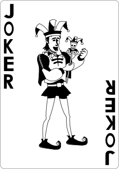 Black Joker Playing Card