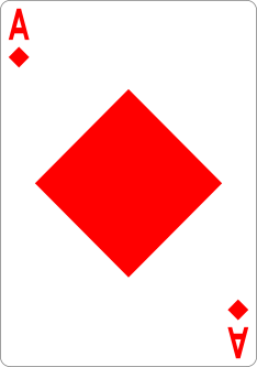 Large Pip Ace of Diamonds