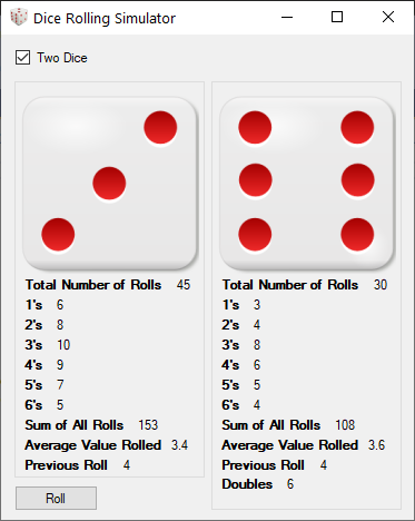 C# Dice Roll Code