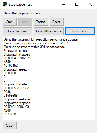 C Sharp Stopwatch