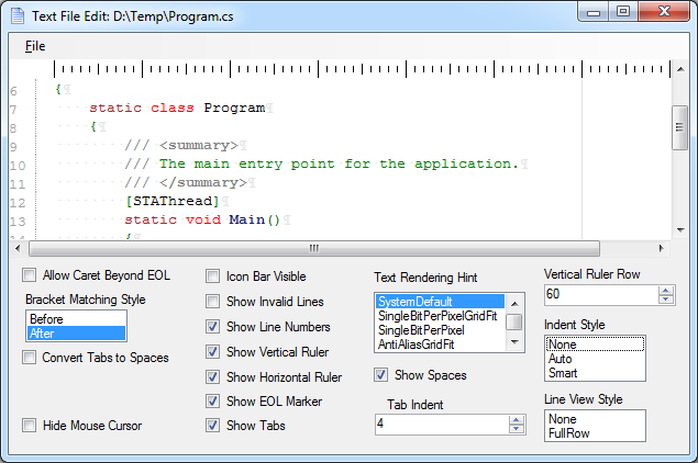 Text File Editing in C#