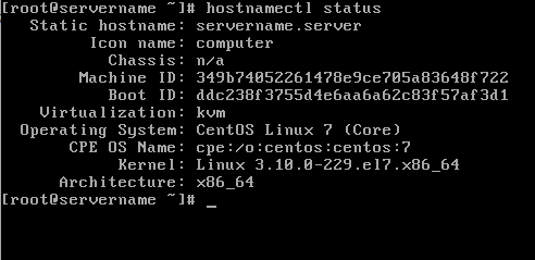 CentOS Hostnamectl