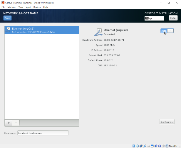 Set CentOS Network and Hostname