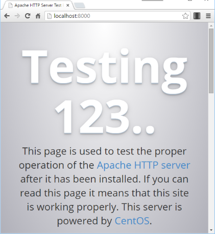 Apache running on CentOS 7.