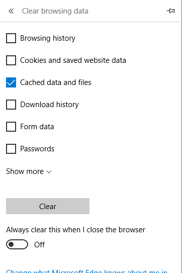 Clear Edge Cache